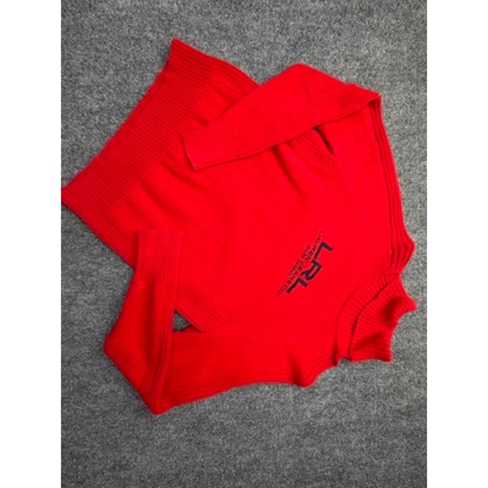 Lauren Ralph Lauren LRL Knit Sweater Red Cotton XL